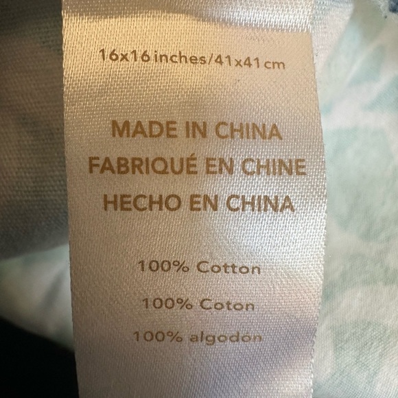 PB Teen pillow covers 16x16 Initial "A"‎ hearts turtle aqua navy personalized - Picture 5 of 7